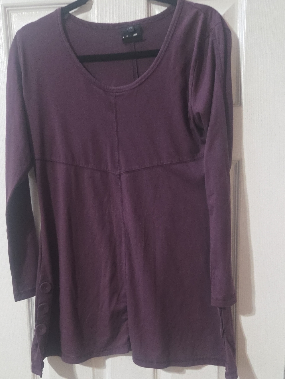 Noelle Plum Long-Sleeve Tunic Top